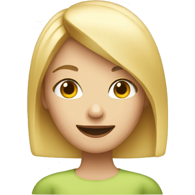 A girl with blonde hair and cooks to eat emoji