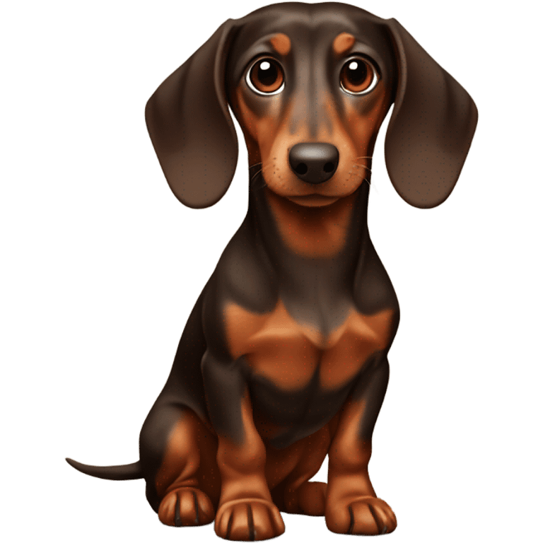 brown dachshund emoji