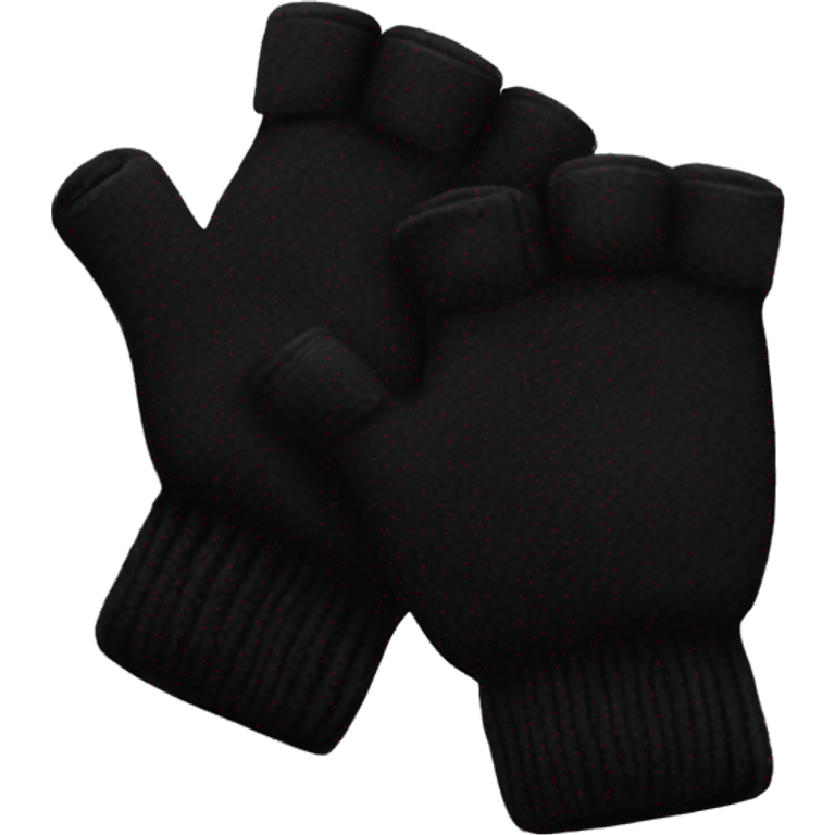 Black fingerless gloves emoji