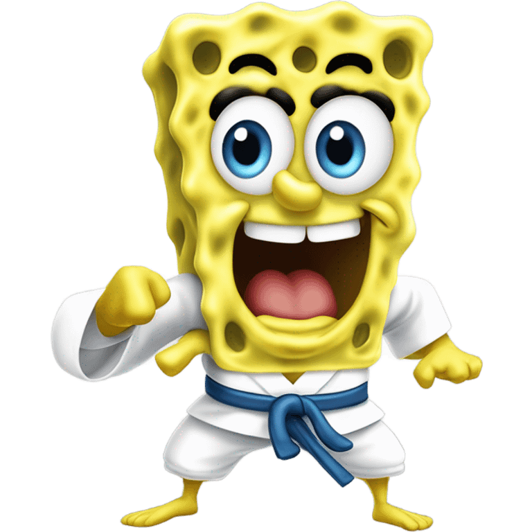 SpongeBob doing karate with Xi jinpeng  emoji