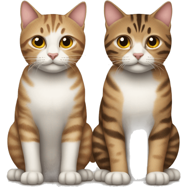 Two tabby cats emoji