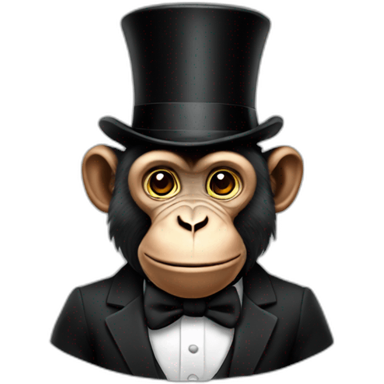 Monkey in a top hat emoji