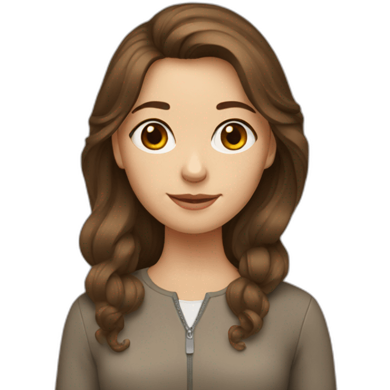 Russian girl with brown hair emoji