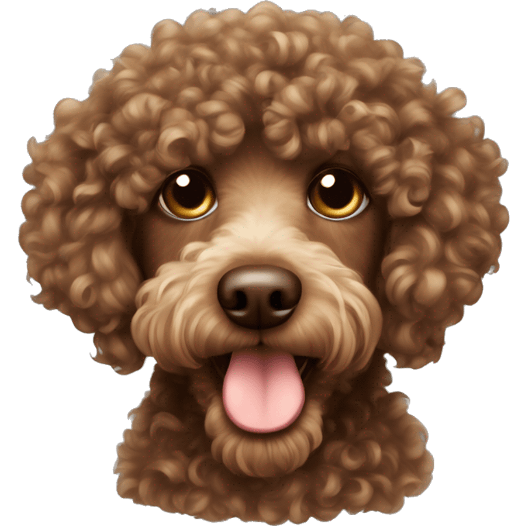 brown curly haired poodle emoji