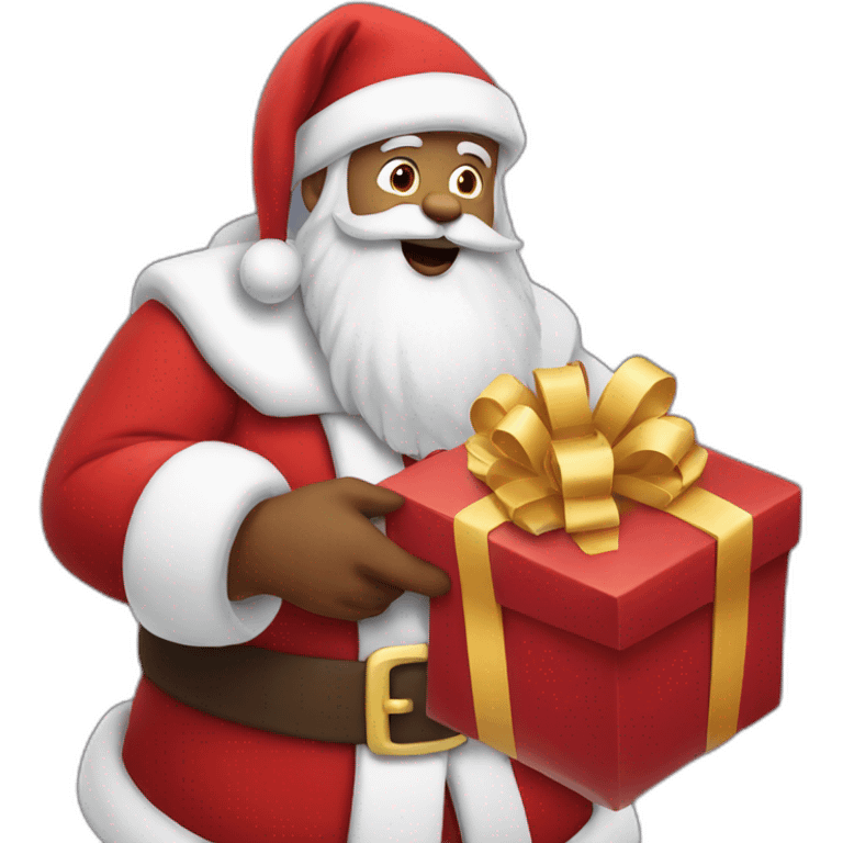 santa giving gifts emoji