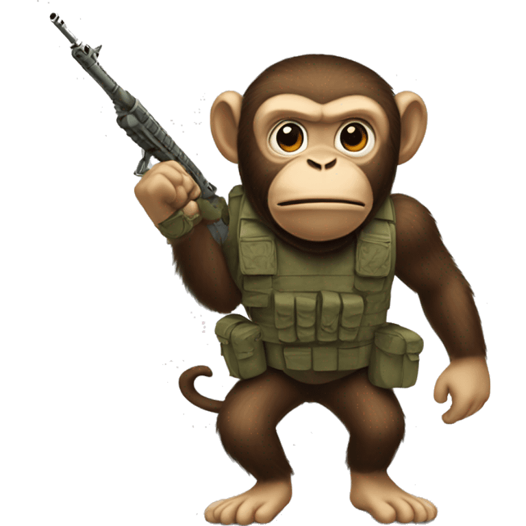 monkey going to war emoji