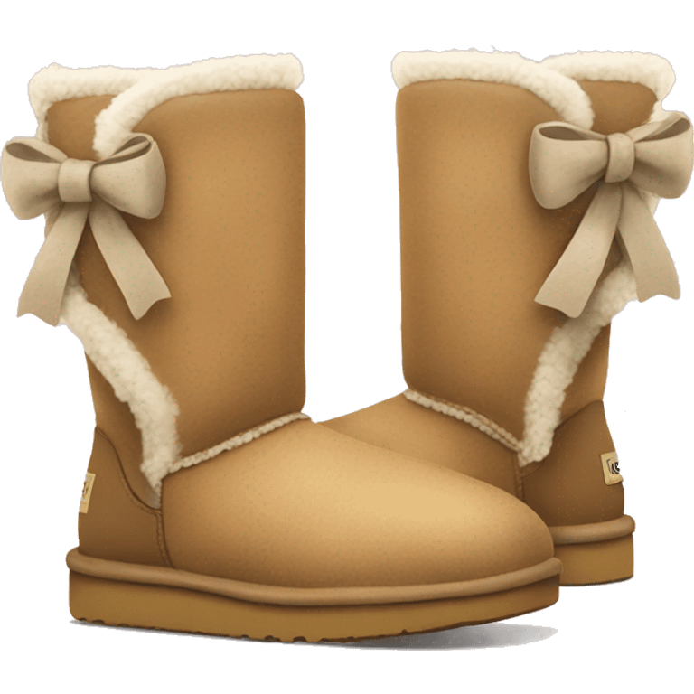 Cozy uggs with a bow emoji