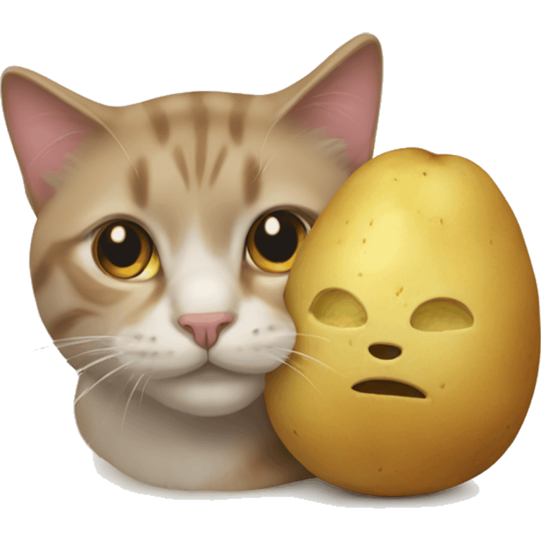 Cat with potato emoji