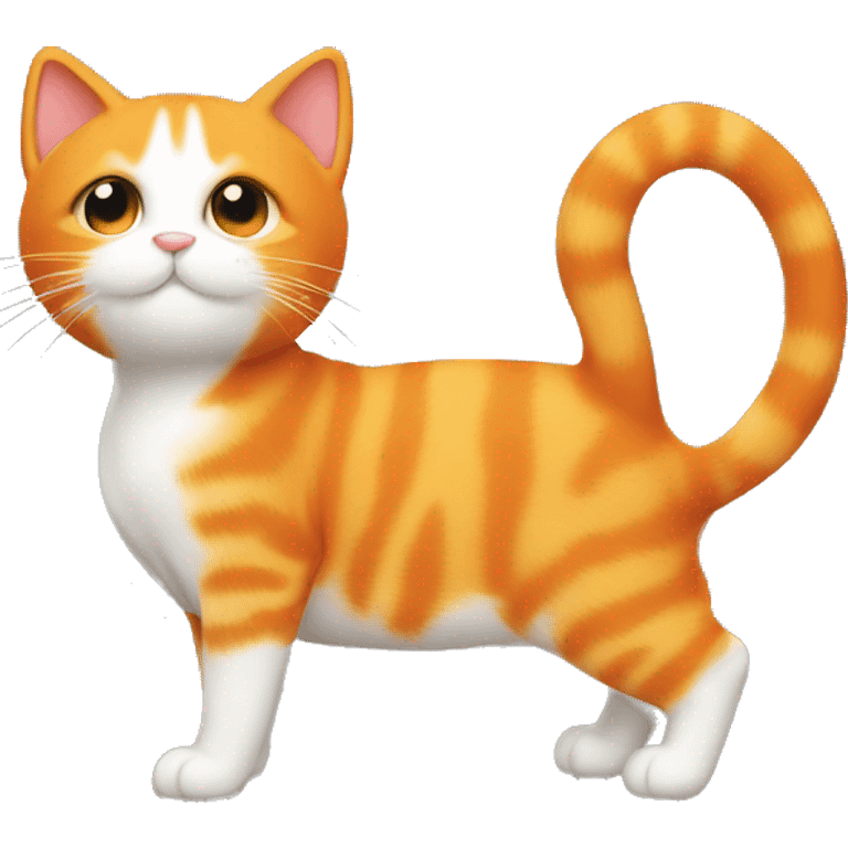 Orange cat on back emoji