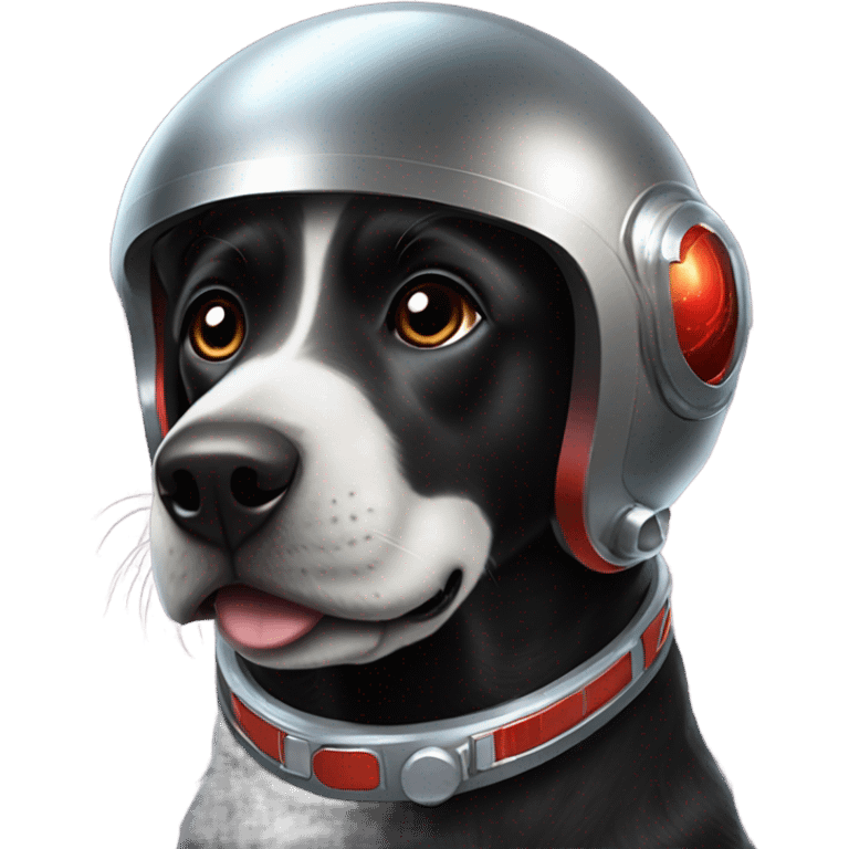 black labrador in Mars spacesuit emoji