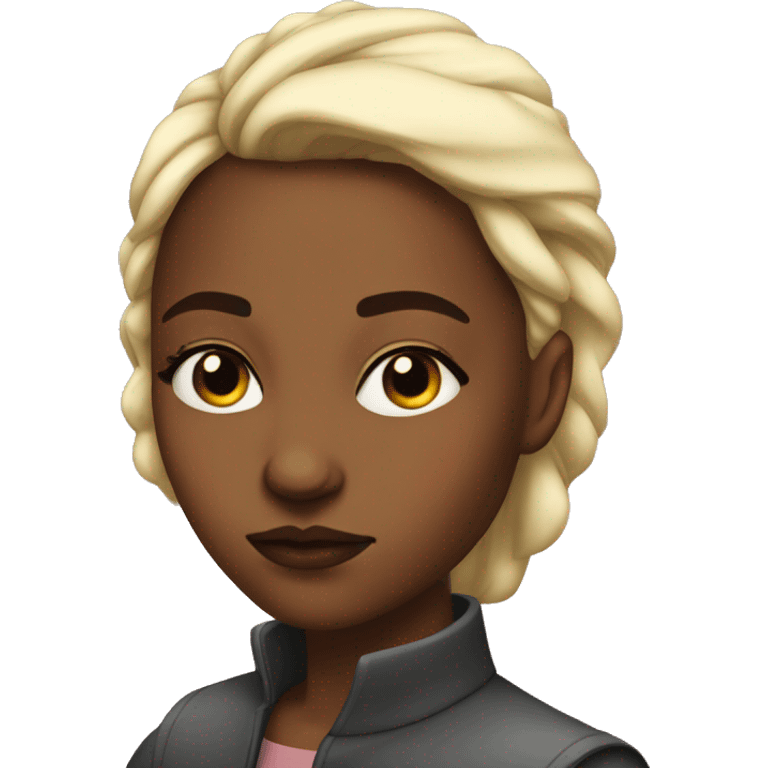 Black girl giving a side eye stocklohm aesthetic  emoji