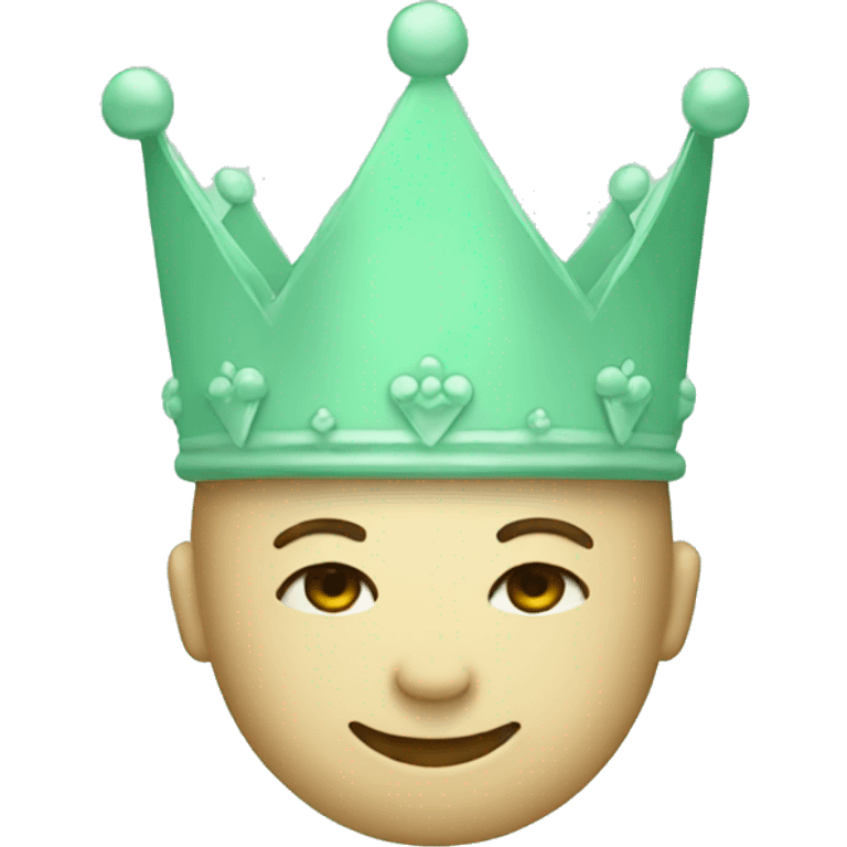 mint green crown emoji