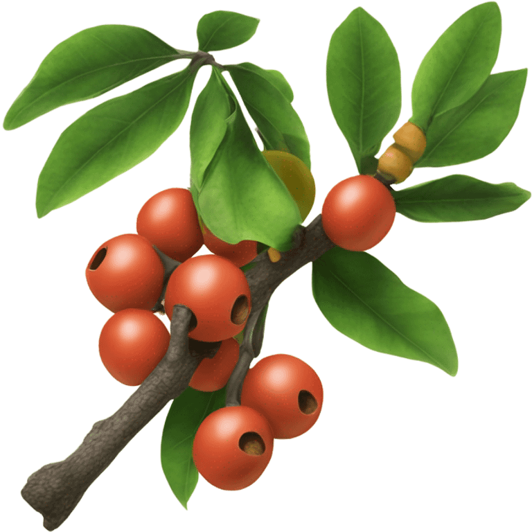 Ripe guarana on branch emoji