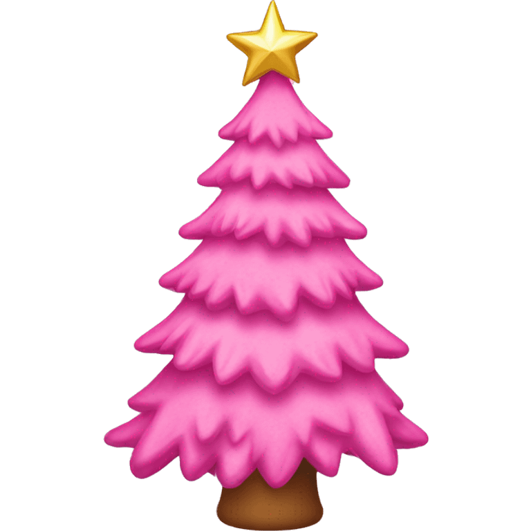 pink christmas tree with pink bows  emoji