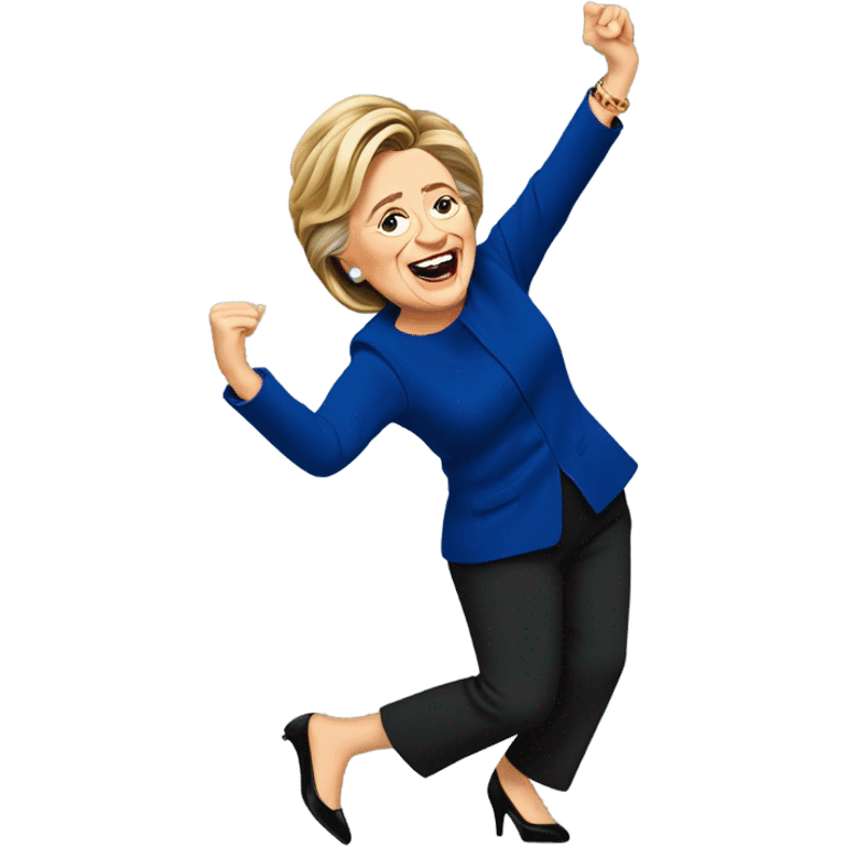 Hillary Clinton dabbing emoji