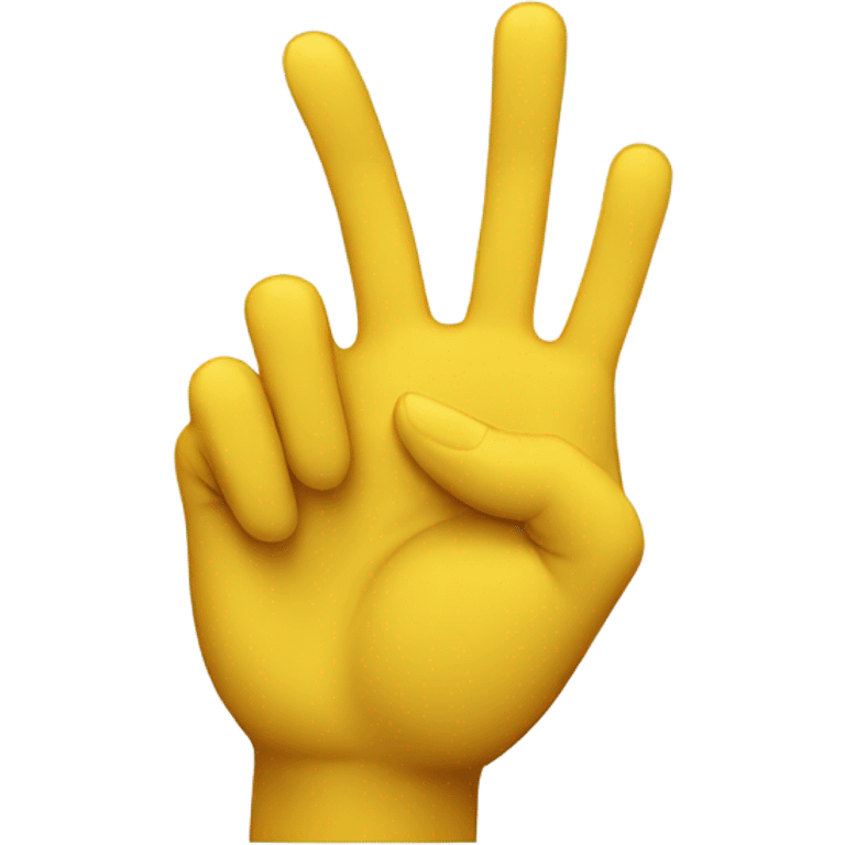 hand with two fingers forming a circle, and the other three fingers raised, forming the archetypical OK symbol; the hand has 5 fingers and is yellow emoji