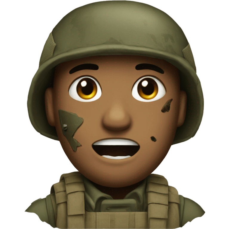 A wounded soldier emoji