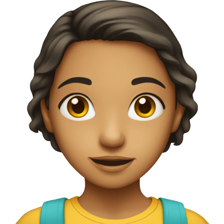 young  Hispanic Girl
 Wearing a yellow shirt emoji