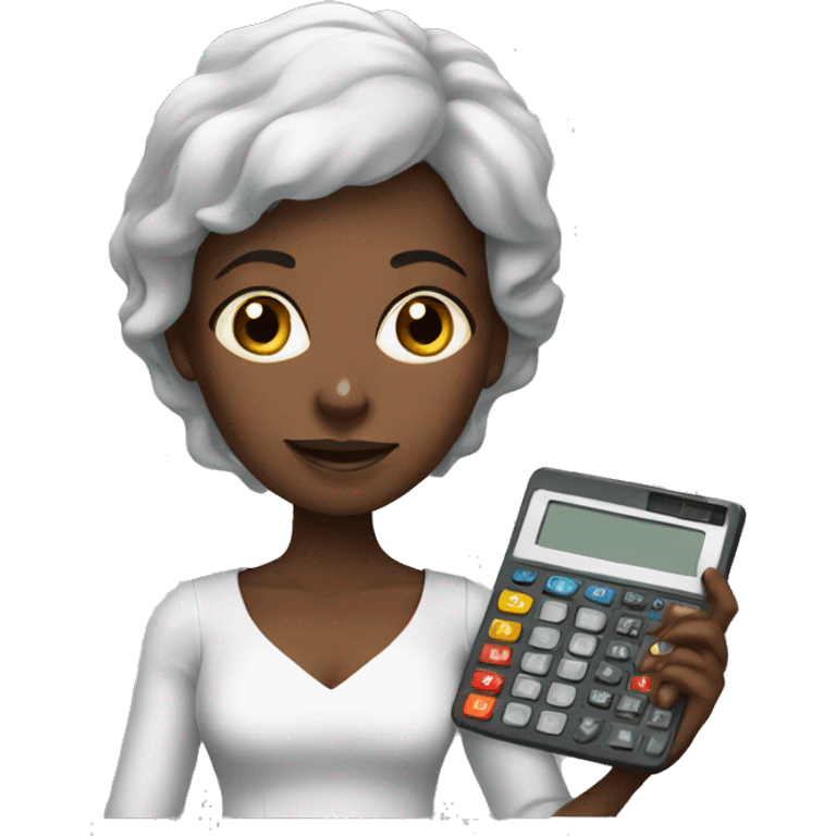 Black lady with calculator  emoji