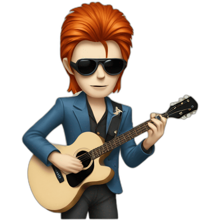 David bowie playing guitar emoji