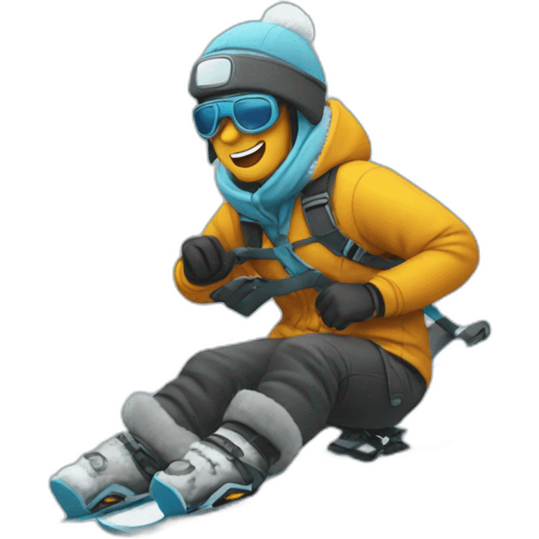 cool snowbaording emoji