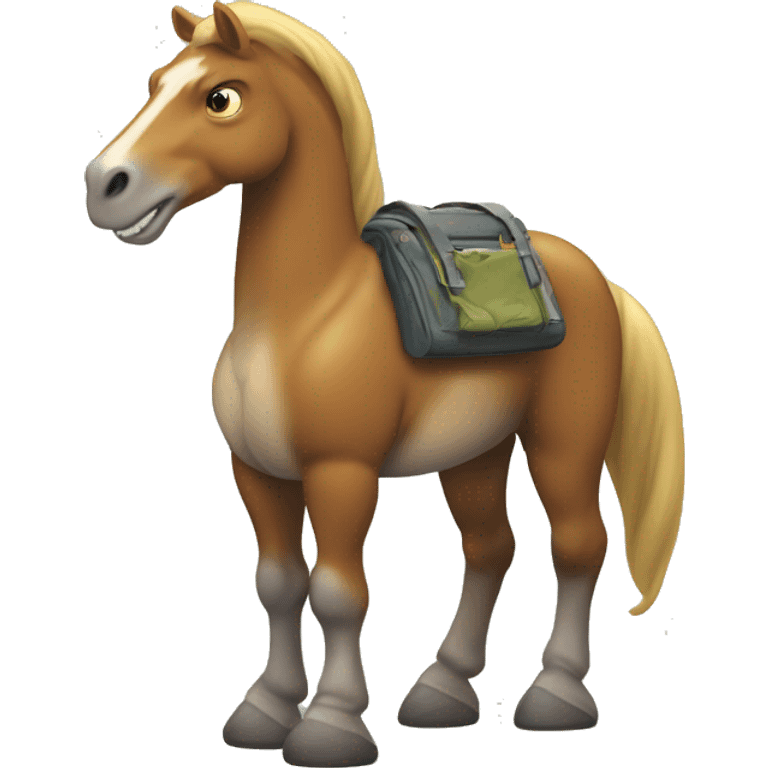 Cavalo em cima de um dinossauro emoji