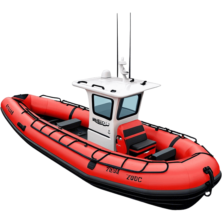 Rescue Boat - Zodiac Pro 850 (Model Year: 2022) (Iconic colour: Red and black) emoji