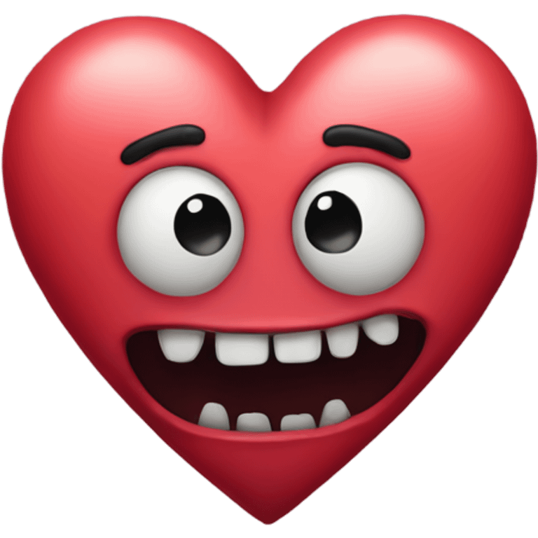 Creepy love heart emoji