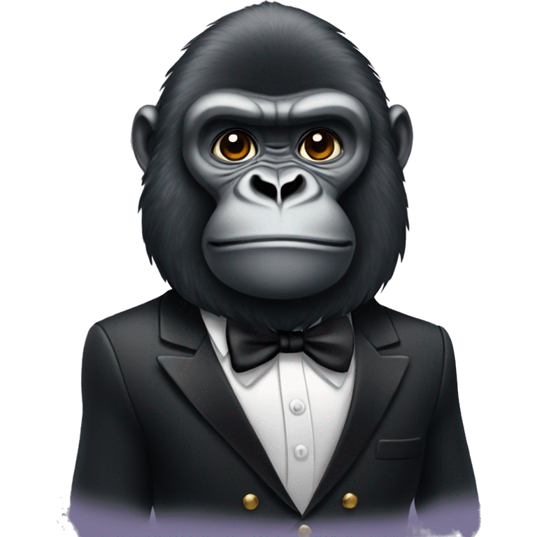 Gorilla in a tuxedo  emoji