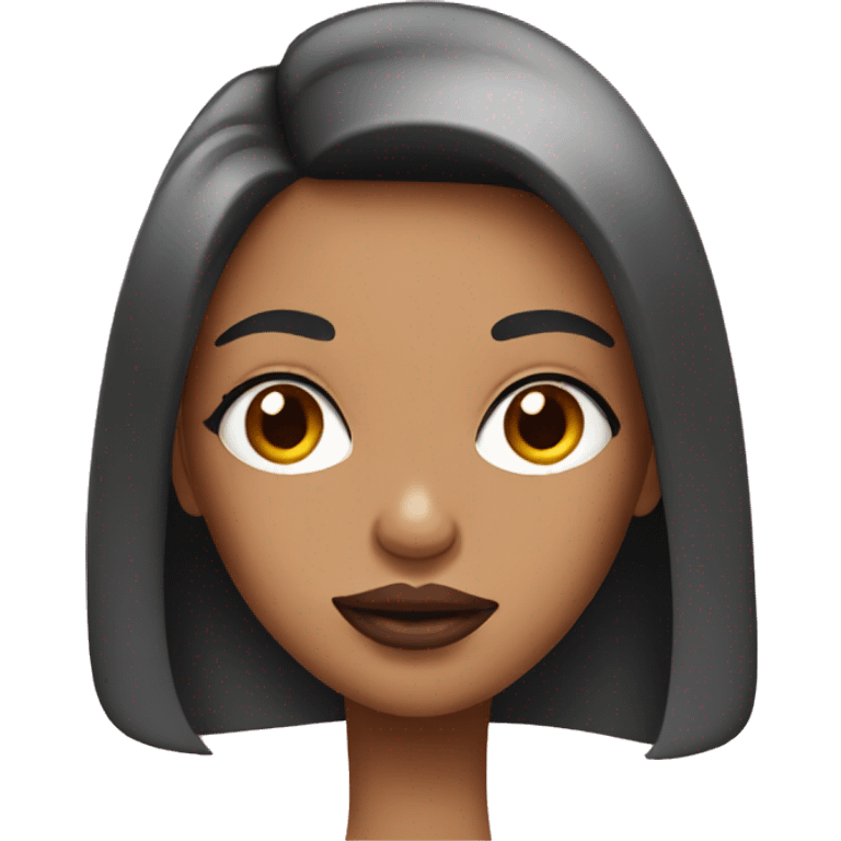 Girl with big lips and nails emoji