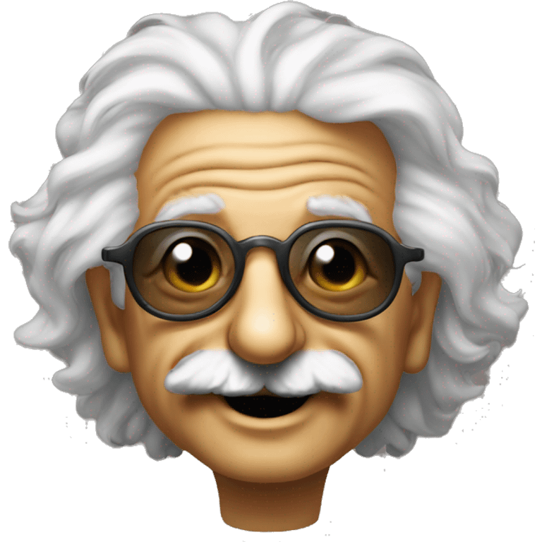 albert einstein dark sun glasses smiling emoji