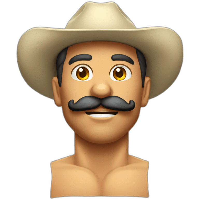 Muscle mustache expressive Cuban man emoji