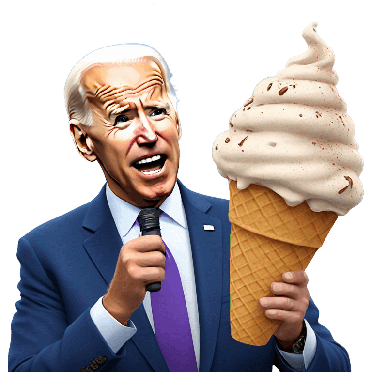 Biden dropping ice cream emoji