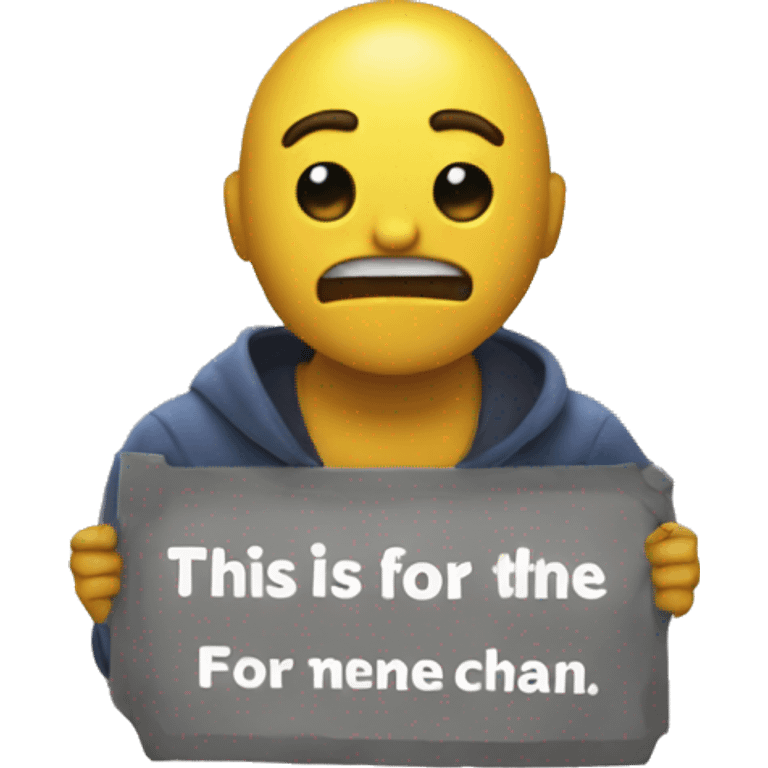 sign saying "this is for the meme chan" emoji