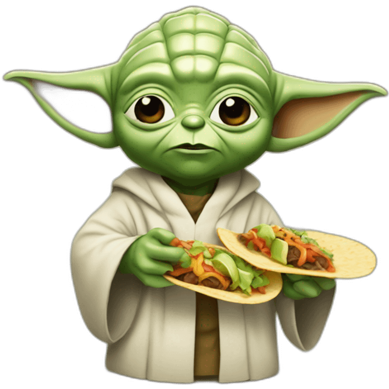 Yoda qui fait des tacos emoji