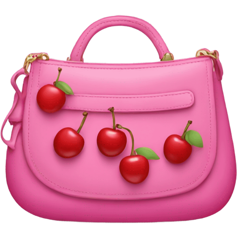 Pink coach purse with pink cherries on it emoji