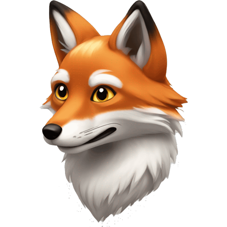 Digital draw of a fox emoji