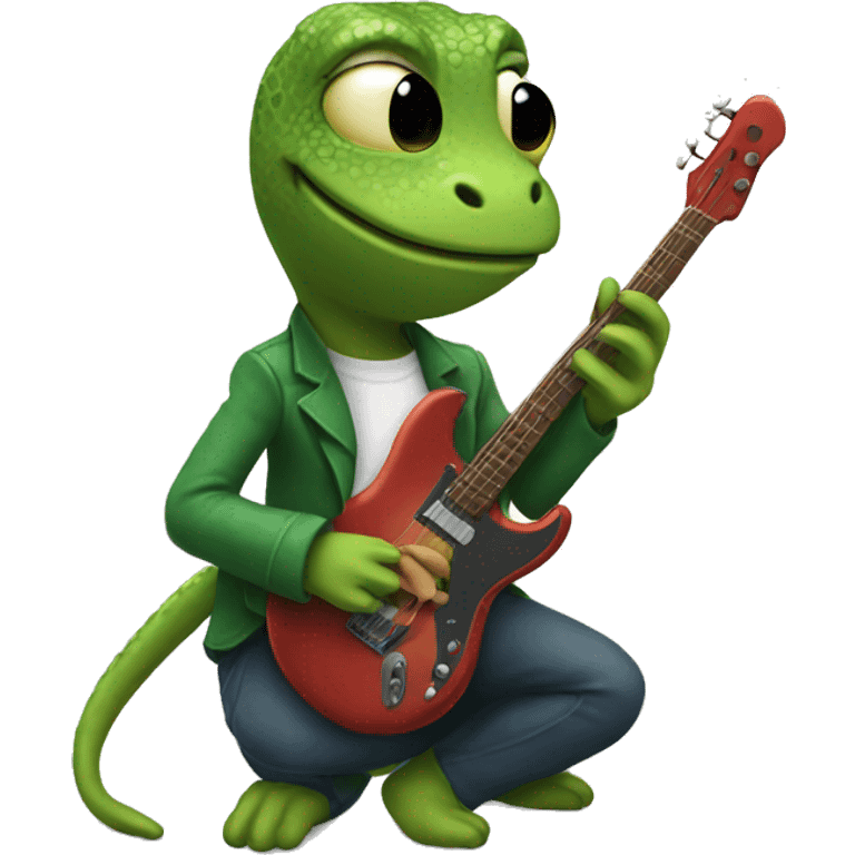 geko escuchando musica emoji