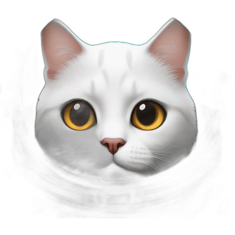 Astronaute cat with Space background emoji