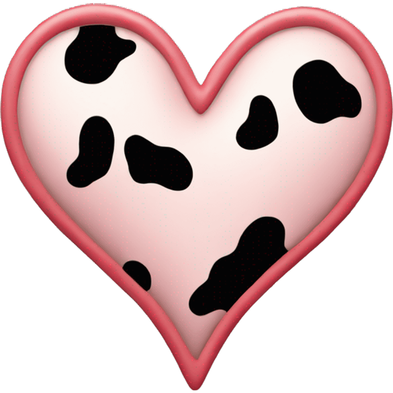 Cow print heart emoji