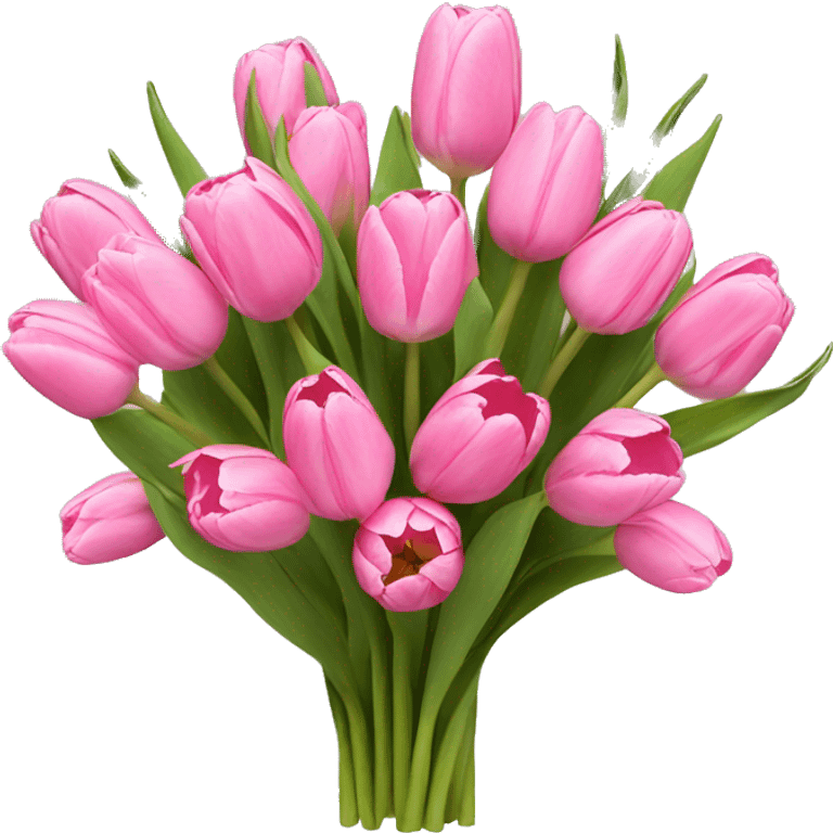 Bouquet of pink tulips emoji