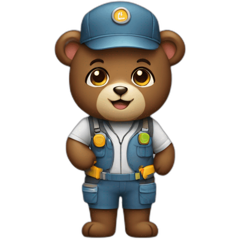 cute engineer mocha bear emoji