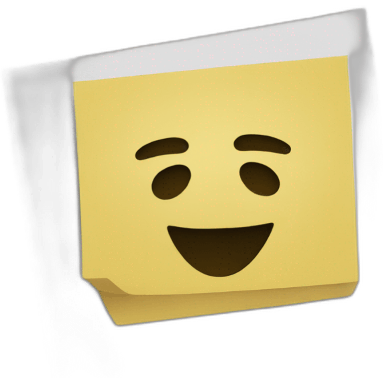 sticky notes on cardboard emoji