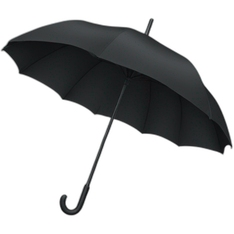 black matte umbrella emoji