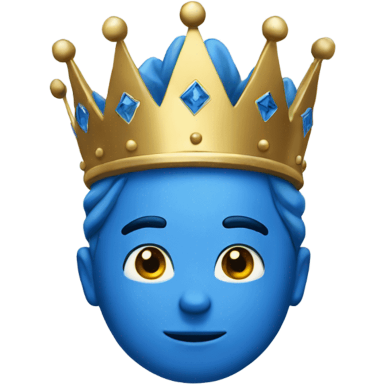 Blue crown emoji