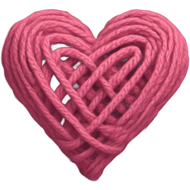 Knitting heart emoji