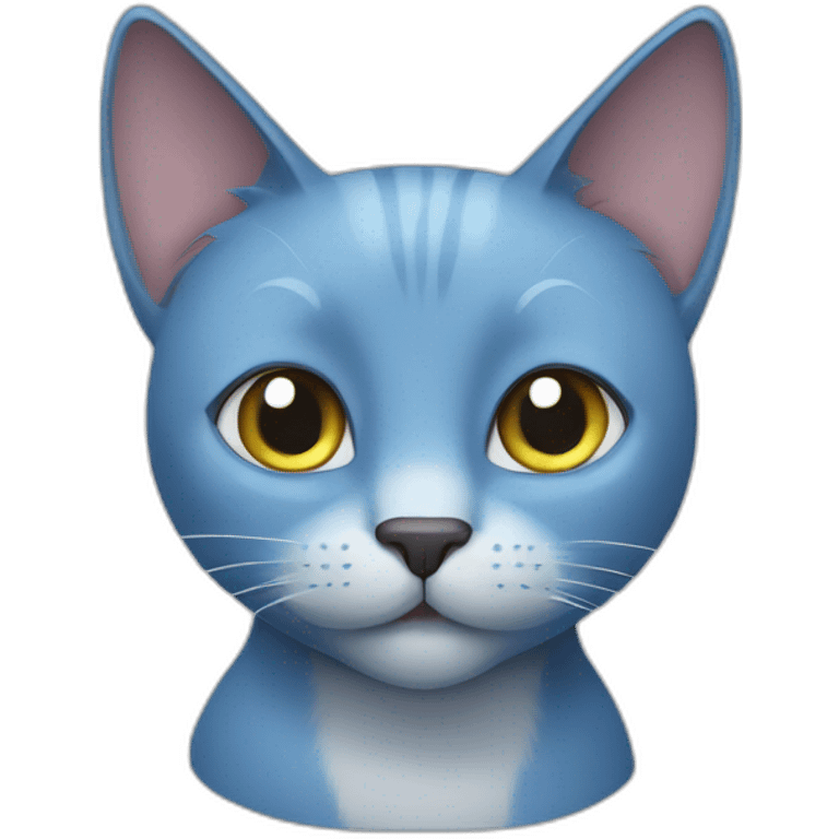 cartton blue cat emoji