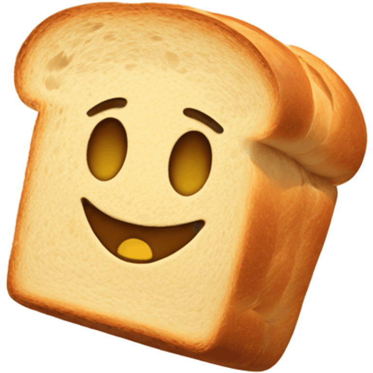 bread with smile face emoji