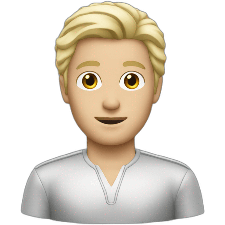 blonde man in silver merCedes car emoji