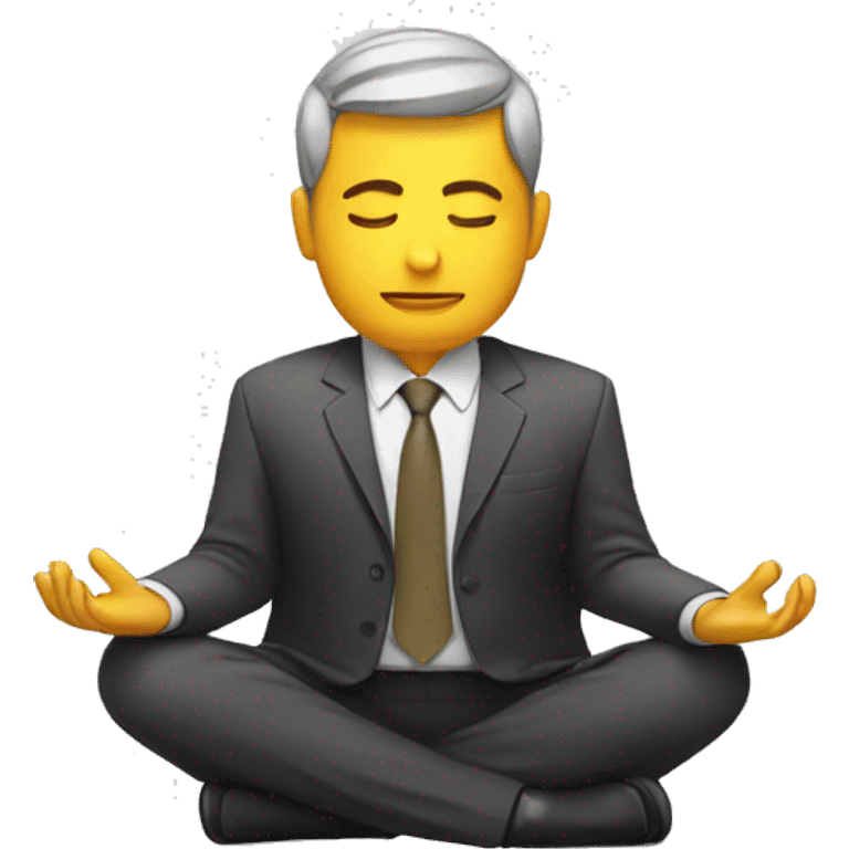 businessman meditating emoji